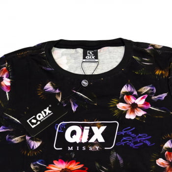 Camiseta Feminina Print Qix Missy Full Flowers