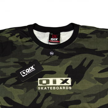 Camiseta Print Qix Skateboards Camuflada